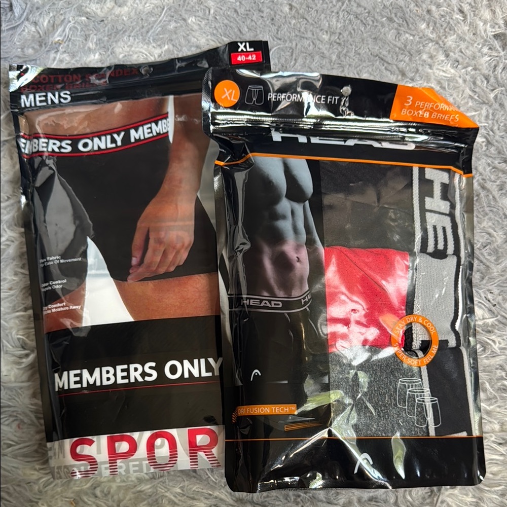 2 pack (6 pair) Men’s Sport & Performance Fit Boxer Briefs